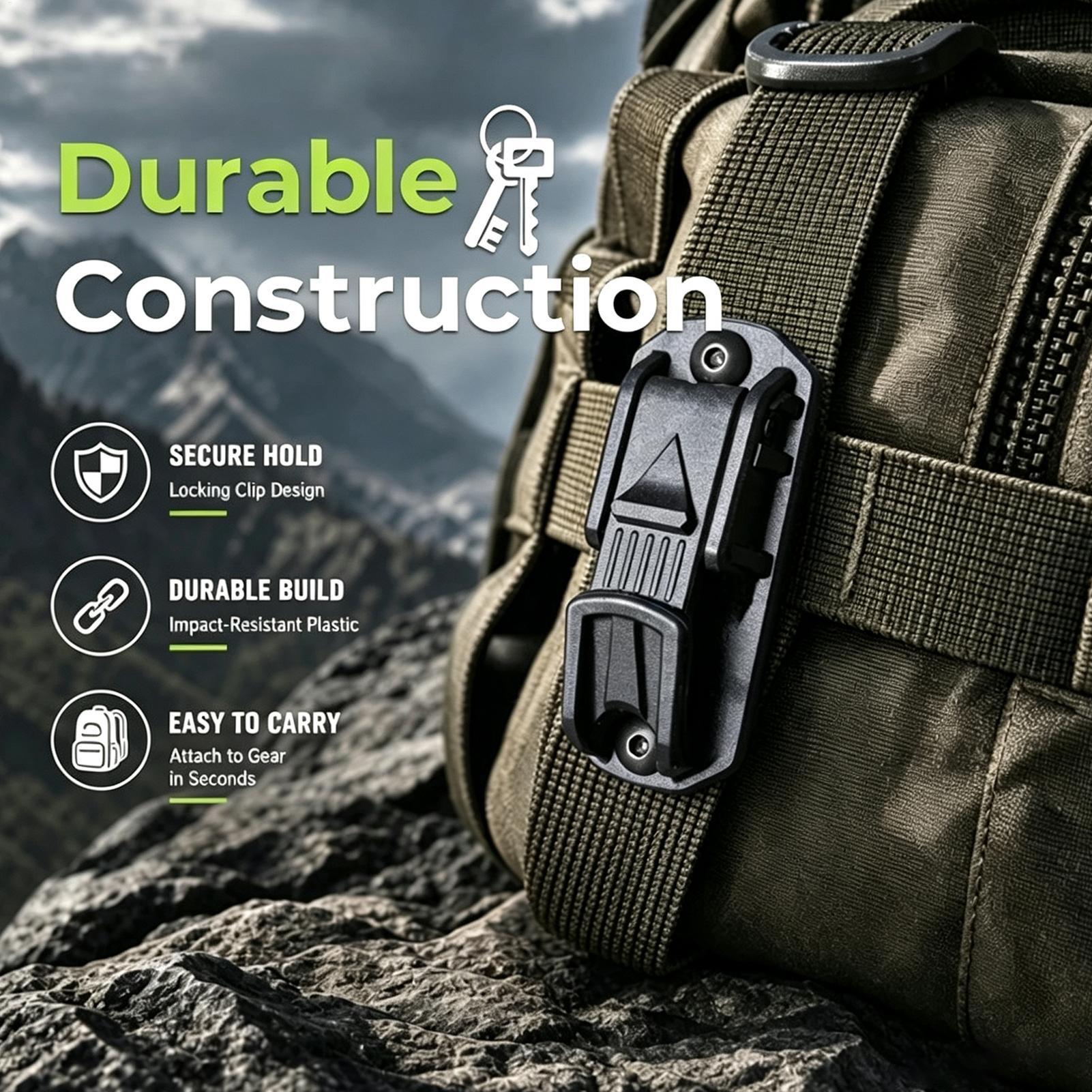 Clip para Cinturón, Mosquetón  - Outdoor Adventure Backpack reseña y precio