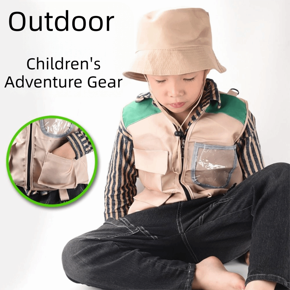 Chaleco y sombrero de explorad - Outdoor Adventure Kit For Kids reseña y precio